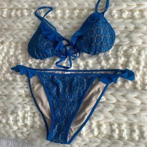 No boundaries blue bikini size large